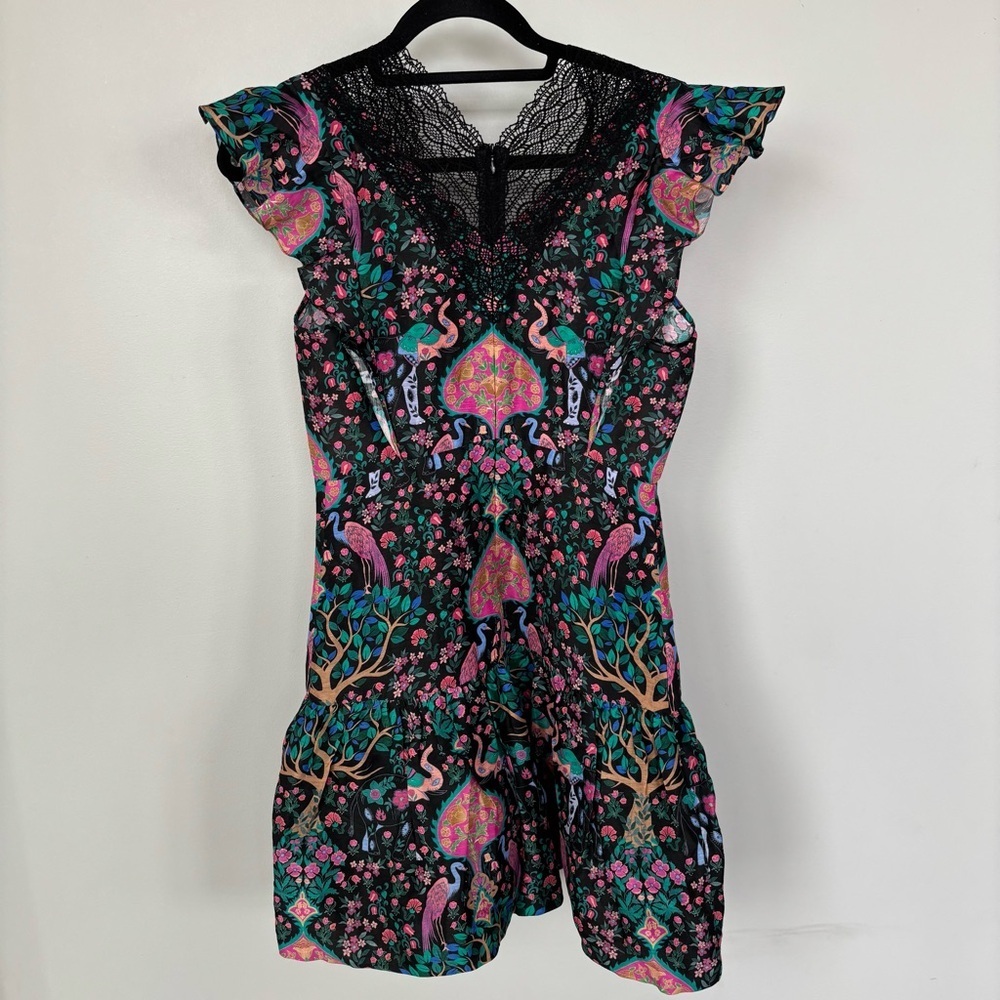 Sandro Iveane Floral Mini Dress Size 36/4‎ - Picture 3 of 12
